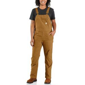 Women's Rugged Flex® Loose Fit Canvas Bib Overall- Used